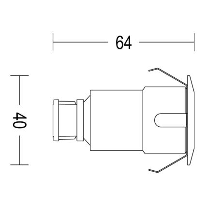 Philips - LED Āra iegremdējama lampa SPORE LED/1W/24V IP67