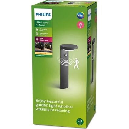 Philips - LED Āra lampa ar sensoru LED/9W/230V 2700K IP44