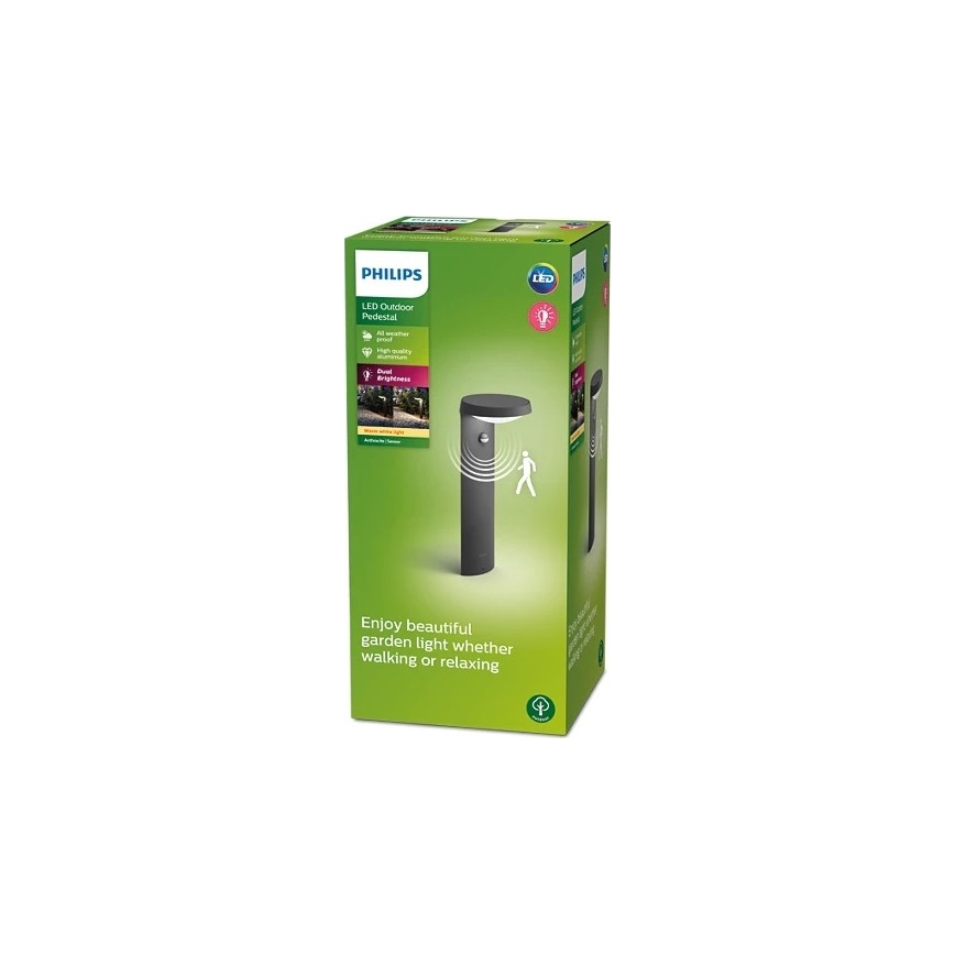 Philips - LED Āra lampa ar sensoru LED/9W/230V 2700K IP44