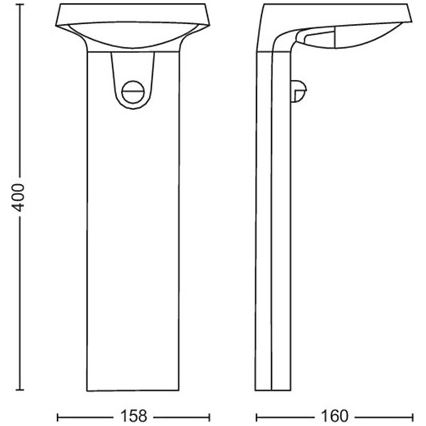 Philips - LED Āra lampa ar sensoru LED/9W/230V 2700K IP44