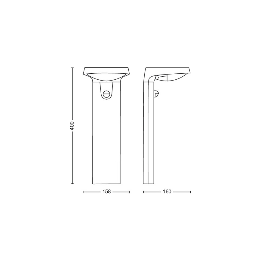 Philips - LED Āra lampa ar sensoru LED/9W/230V 2700K IP44
