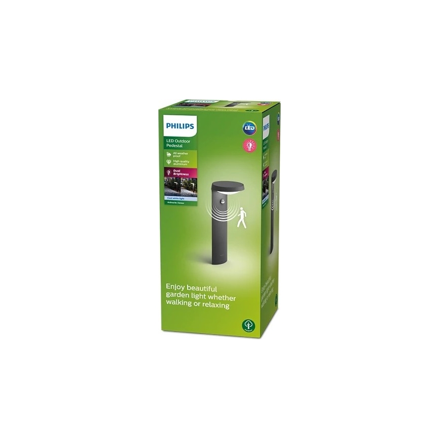 Philips - LED Āra lampa ar sensoru LED/9W/230V 4000K IP44