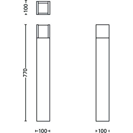 Philips - LED Āra lampa LED/3,8W/230V 77 cm 3000K IP44