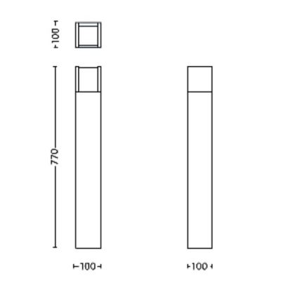 Philips - LED Āra lampa ARBOUR LED/3,8W/230V 77 cm 2700K IP44