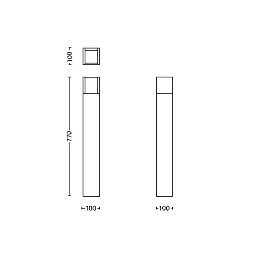 Philips - LED Āra lampa ARBOUR LED/3,8W/230V 77 cm 2700K IP44