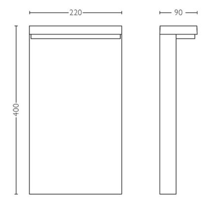 Philips - LED Āra lampa BUSTAN LED/3,8W/230V 2700K 40 cm IP44