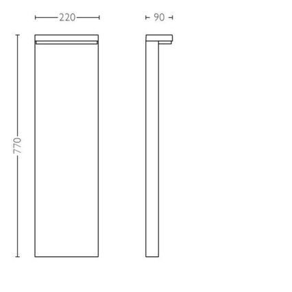 Philips - LED Āra lampa BUSTAN LED/3,8W/230V 2700K 77 cm IP44