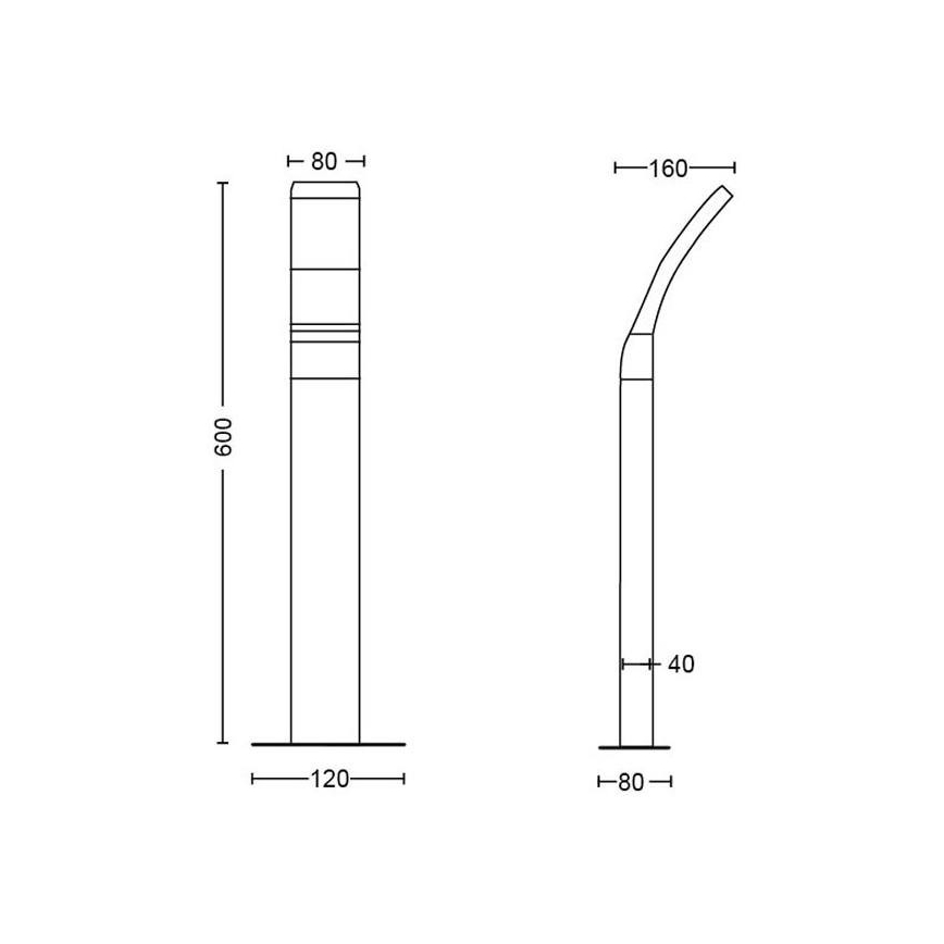 Philips - LED Āra lampa LED/12W/230V 2700K 60 cm IP44