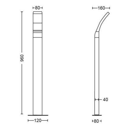 Philips - LED Āra lampa LED/12W/230V 2700K 96 cm IP44