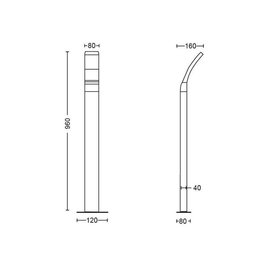 Philips - LED Āra lampa LED/12W/230V 4000K 96 cm IP44