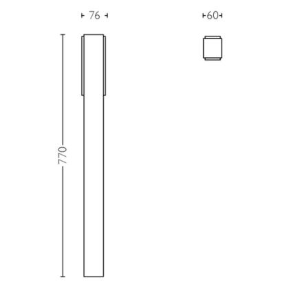 Philips - LED Āra lampa STRATOSPHERE LED/3,8W/230V 77 cm 2700K IP44