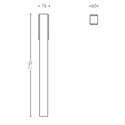 Philips - LED Āra lampa STRATOSPHERE LED/3,8W/230V 77 cm 4000K IP44