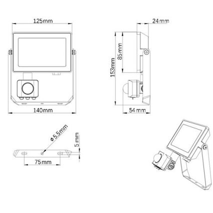 Philips - LED Āra prožektors ar sensoru PROJECTLINE LED/20W/230V IP65 3000K