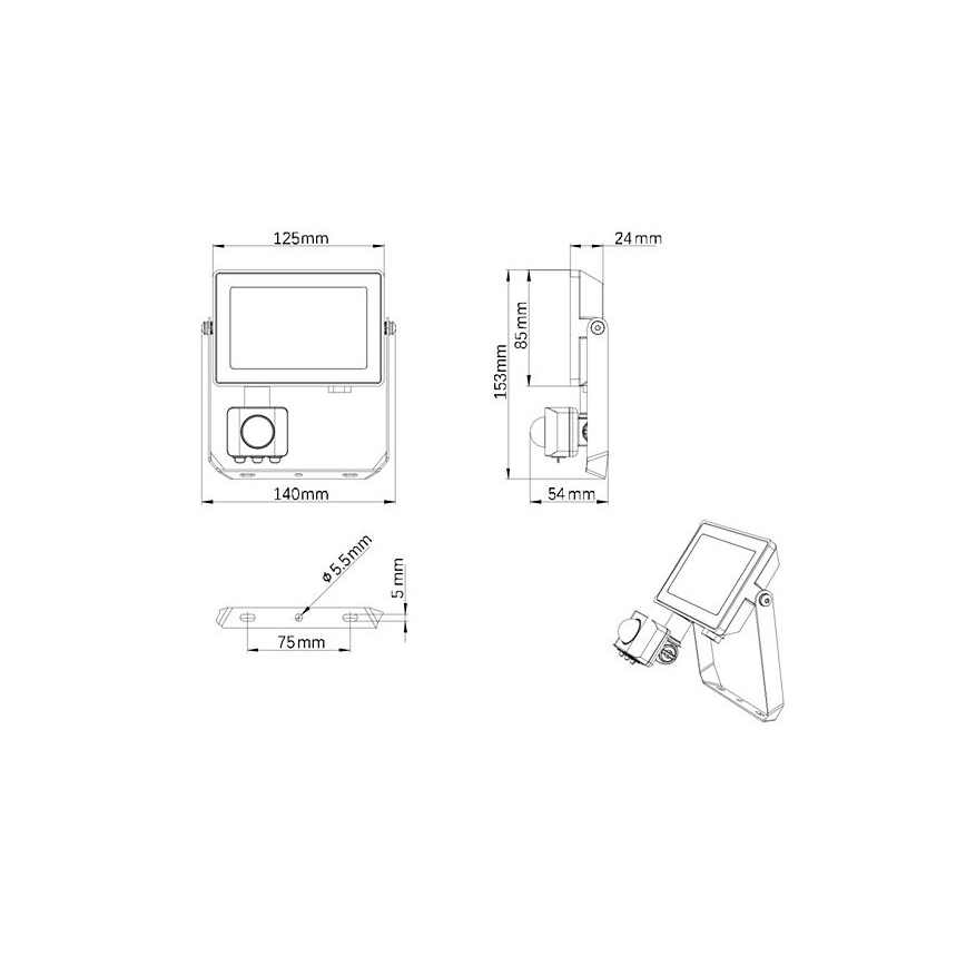 Philips - LED Āra prožektors ar sensoru PROJECTLINE LED/20W/230V IP65 3000K