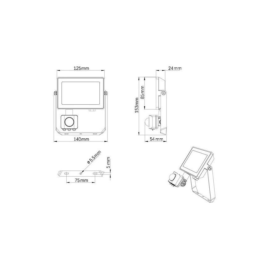 Philips - LED Āra prožektors ar sensoru PROJECTLINE LED/20W/230V IP65 4000K