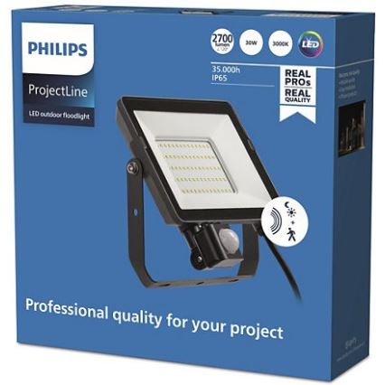 Philips - LED Āra prožektors ar sensoru PROJECTLINE LED/30W/230V IP65 3000K