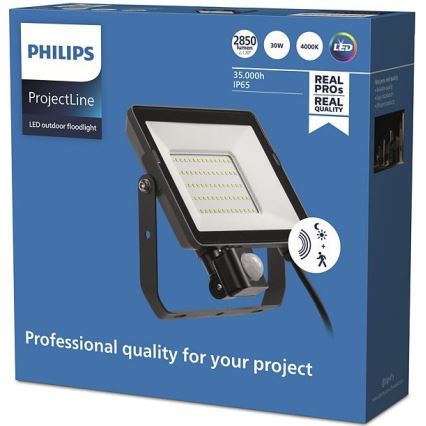 Philips - LED Āra prožektors ar sensoru PROJECTLINE LED/30W/230V IP65 4000K