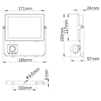 Philips - LED Āra prožektors ar sensoru PROJECTLINE LED/30W/230V IP65 4000K