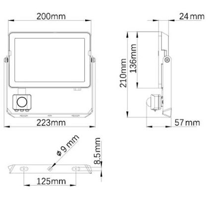 Philips - LED Āra prožektors ar sensoru PROJECTLINE LED/50W/230V IP65 3000K