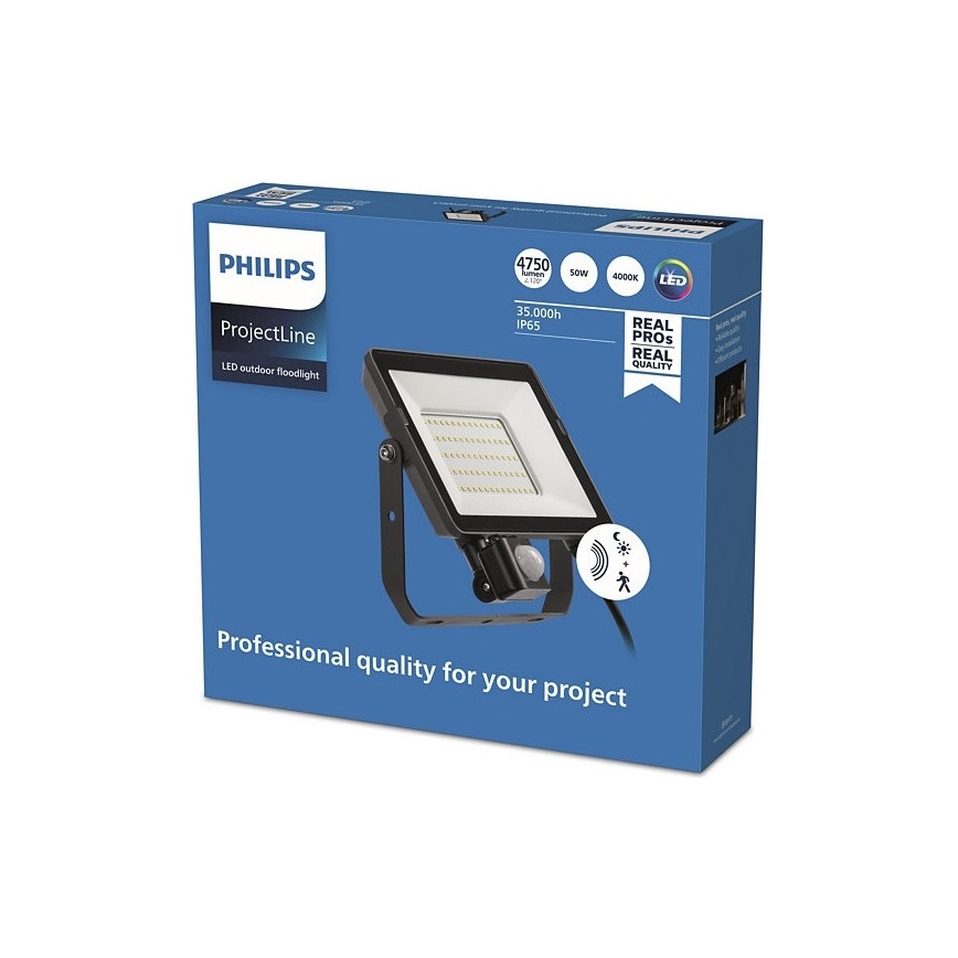 Philips - LED Āra prožektors ar sensoru PROJECTLINE LED/50W/230V IP65 4000K