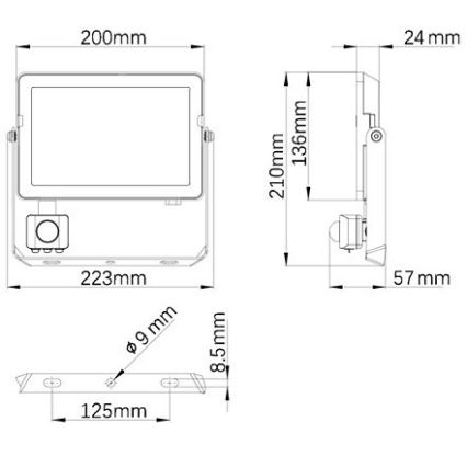 Philips - LED Āra prožektors ar sensoru PROJECTLINE LED/50W/230V IP65 4000K