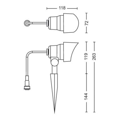 Philips - LED Āra prožektors LED/24W/230V 2700K IP44