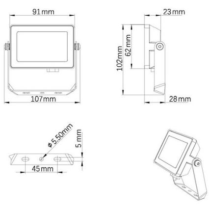 Philips - LED Āra prožektors PROJECTLINE LED/10W/230V IP65 4000K