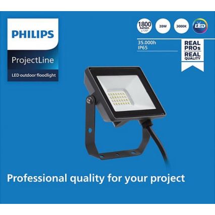 Philips - LED Āra prožektors PROJECTLINE LED/20W/230V IP65 3000K