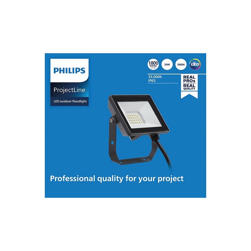 Philips - LED Āra prožektors PROJECTLINE LED/20W/230V IP65 3000K