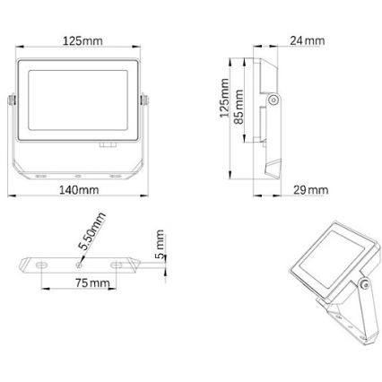 Philips - LED Āra prožektors PROJECTLINE LED/20W/230V IP65 3000K