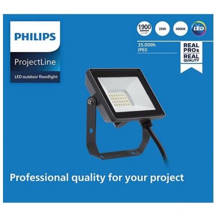 Philips - LED Āra prožektors PROJECTLINE LED/20W/230V IP65 4000K