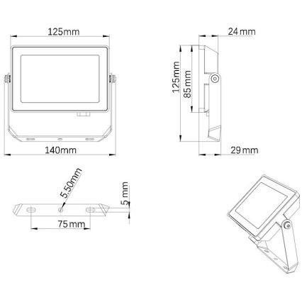 Philips - LED Āra prožektors PROJECTLINE LED/20W/230V IP65 4000K