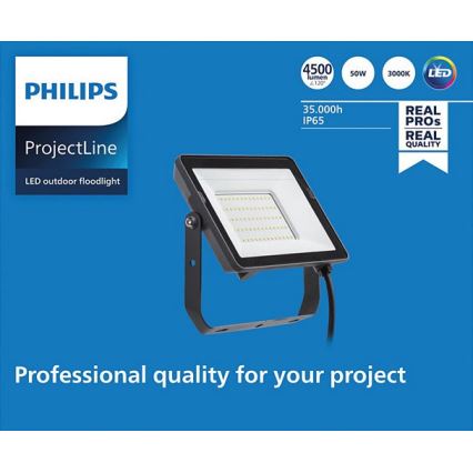 Philips - LED Āra prožektors PROJECTLINE LED/50W/230V IP65 3000K