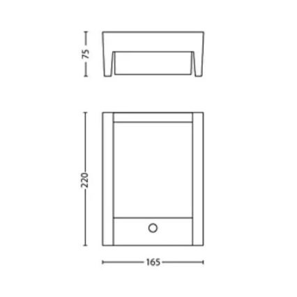 Philips - LED Āra sienas lampa ar sensoru ARBOUR LED/3,8W/230V IP44