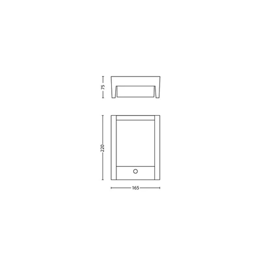 Philips - LED Āra sienas lampa ar sensoru ARBOUR LED/3,8W/230V 2700K IP44