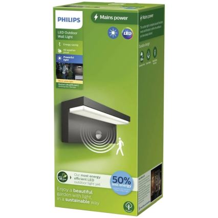 Philips - LED Āra sienas lampa ar sensoru BUSTAN LED/3,8W/230V 2700K IP44