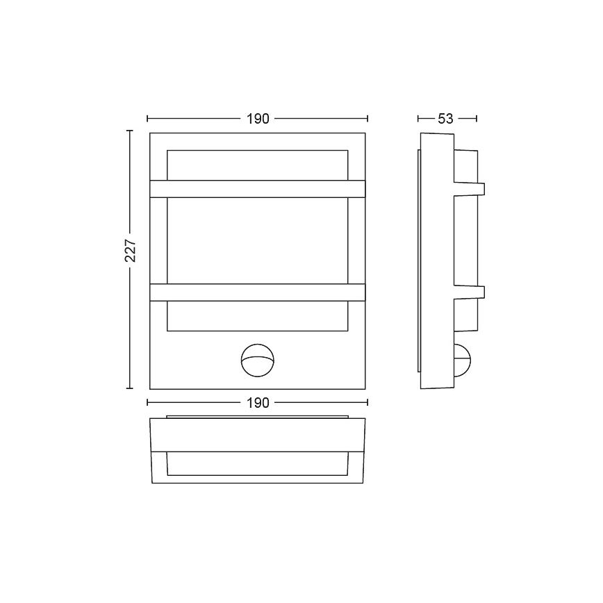 Philips - LED Āra sienas lampa ar sensoru PETRONIA LED/3,8W/230V IP44