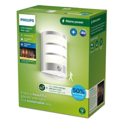 Philips - LED Āra sienas lampa ar sensoru PYTHON LED/3,8W/230V IP44