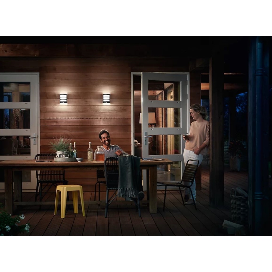 Philips - LED Āra sienas lampa ar sensoru PYTHON LED/3,8W/230V IP44