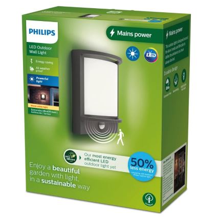 Philips - LED Āra sienas lampa ar sensoru SAMONDRA LED/3,8W/230V IP44