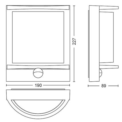 Philips - LED Āra sienas lampa ar sensoru SAMONDRA LED/3,8W/230V IP44