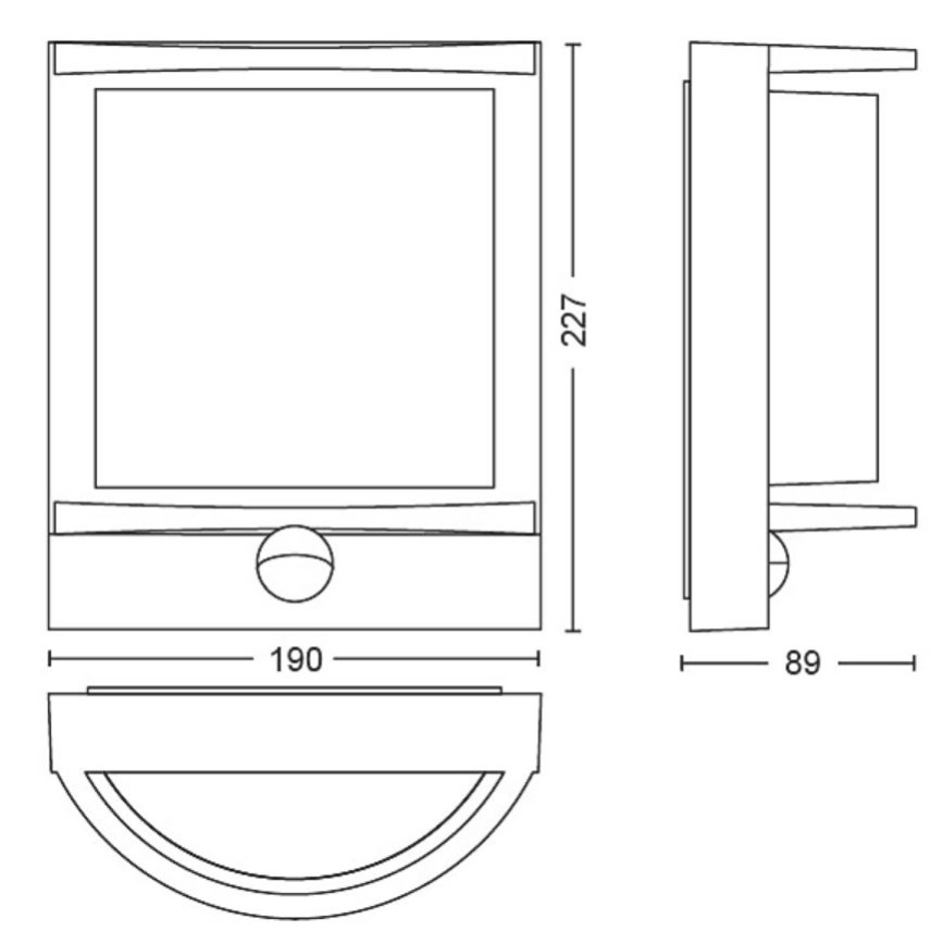 Philips - LED Āra sienas lampa ar sensoru SAMONDRA LED/3,8W/230V IP44