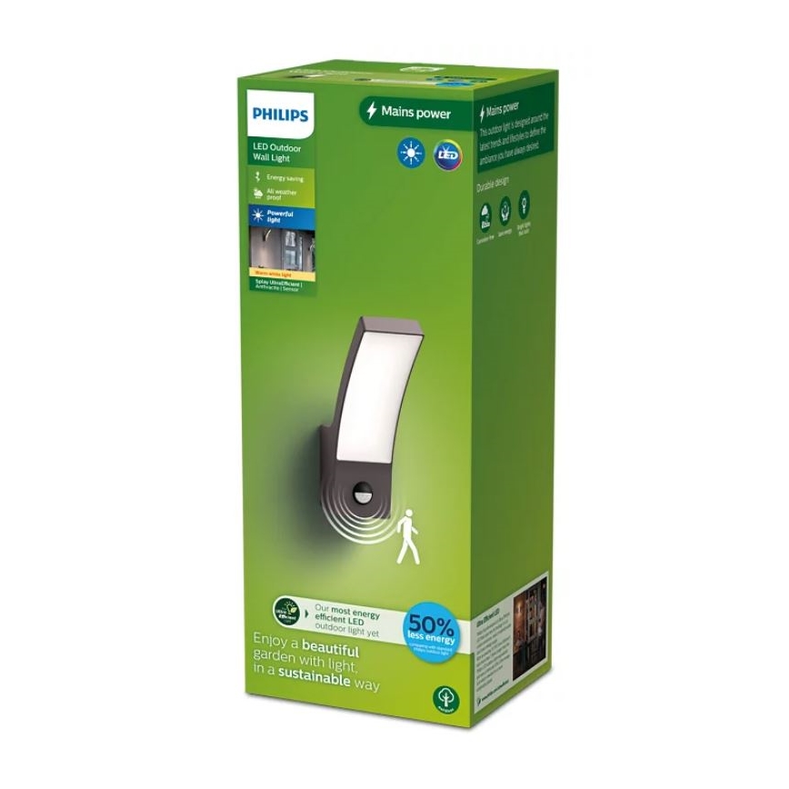 Philips - LED Āra sienas lampa ar sensoru SPLAY LED/3,8W/230V IP44