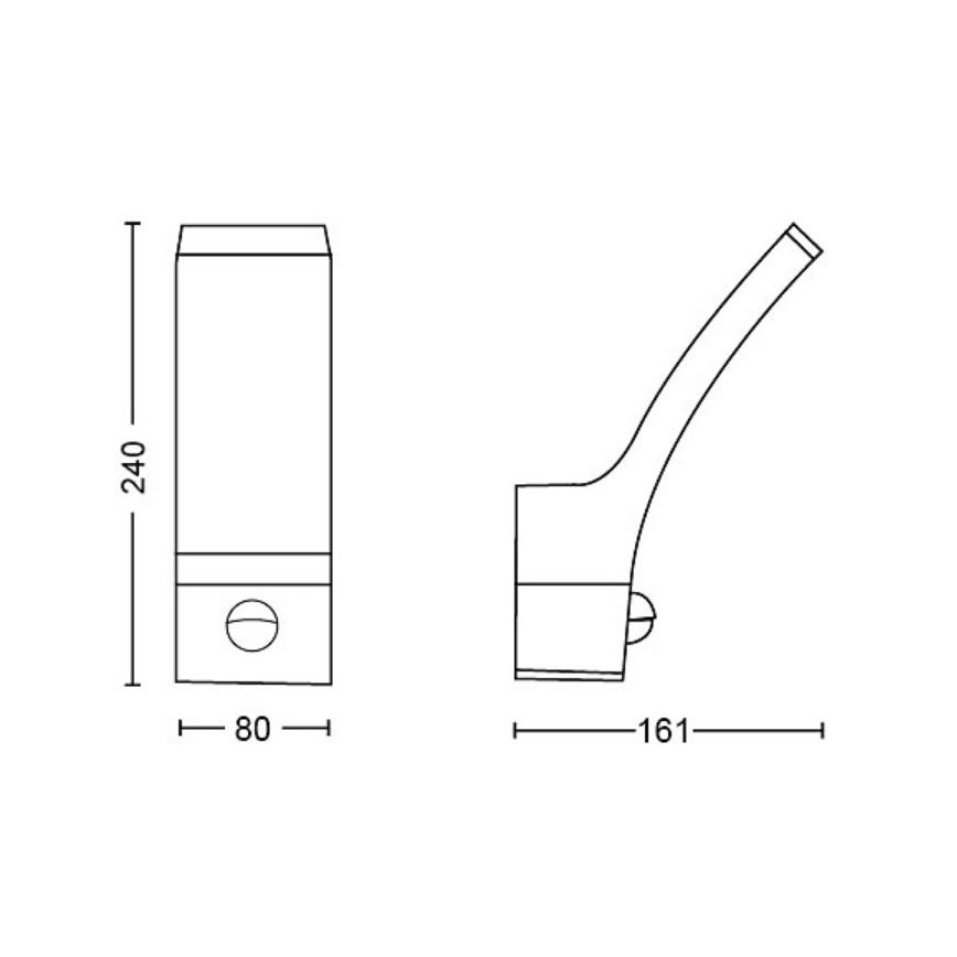 Philips - LED Āra sienas lampa ar sensoru SPLAY LED/3,8W/230V IP44