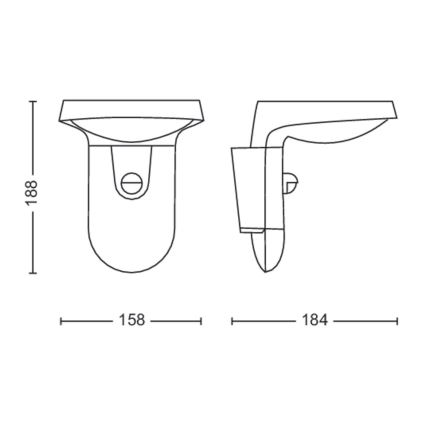 Philips - LED Āra sienas lampa ar sensoru LED/9W/230V 2700K IP44