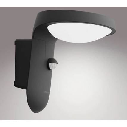 Philips - LED Āra sienas lampa ar sensoru LED/9W/230V 4000K IP44