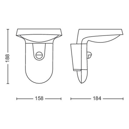 Philips - LED Āra sienas lampa ar sensoru LED/9W/230V 4000K IP44