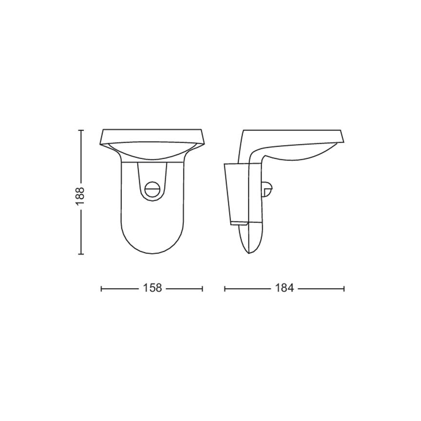 Philips - LED Āra sienas lampa ar sensoru LED/9W/230V 4000K IP44