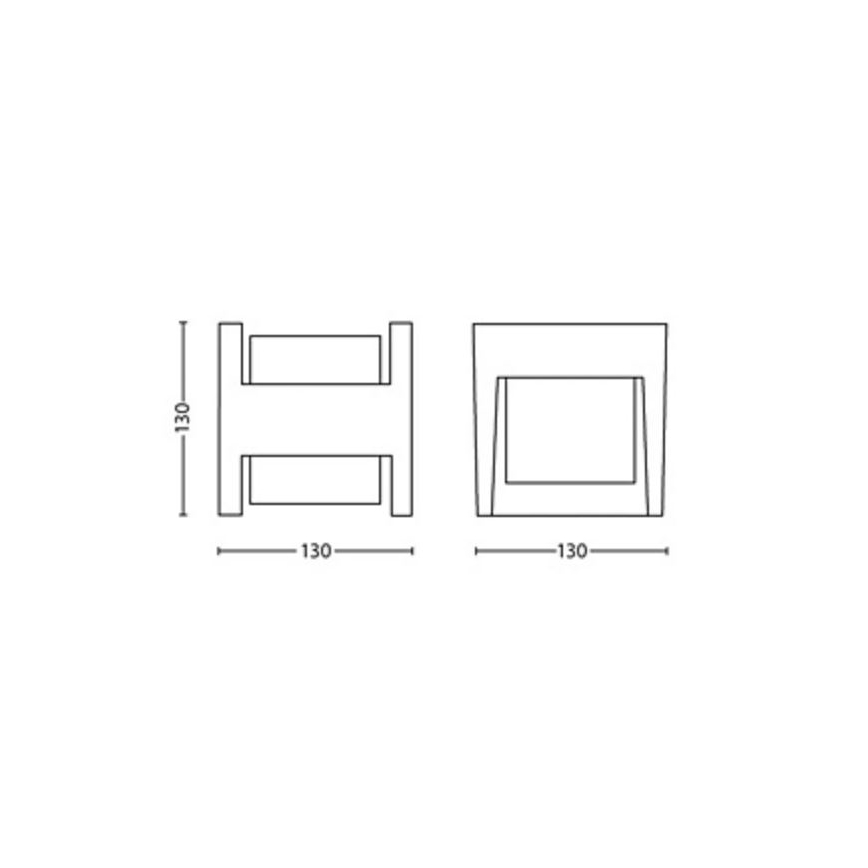 Philips - LED Āra sienas lampa ARBOUR LED/3,8W/230V 2700K IP44