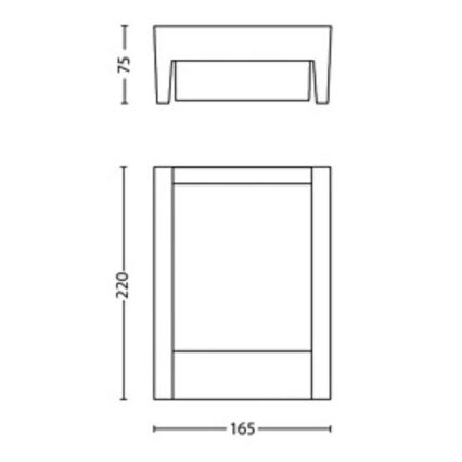 Philips - LED Āra sienas lampa ARBOUR LED/3,8W/230V 2700K IP44